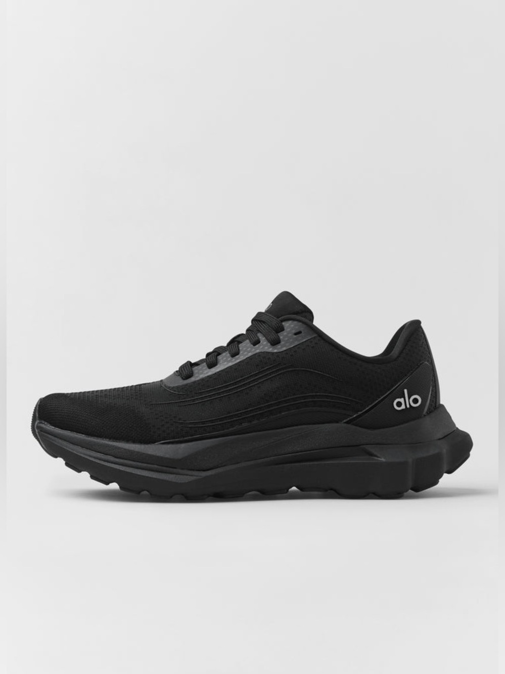 ALO Yoga Runner Black Athletic Performance Running Shoe Sneaker Unisex M10.5 W12